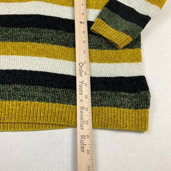 Express Womens Cozy Sweater Striped V-Neck Knit Stretch Pullover 3/4 Sleeve XS - Picture 6 of 11